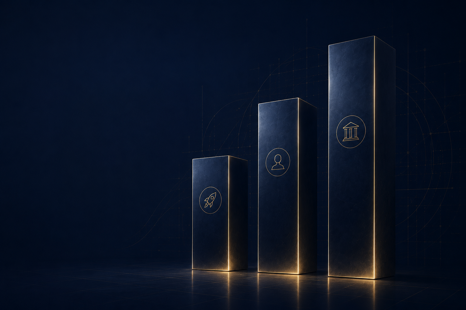 Three ascending pillars representing Zohuri Advisory's three practices