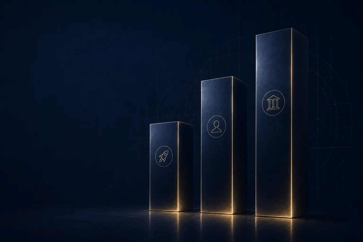 Three ascending pillars representing Zohuri Advisory's three practices